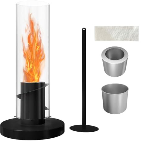 Genérico Lámpara de Tornado - Fuego de Mesa Tornado Llama | Decoración de Hogar Regalo para Noches de Cine Cumpleaños Balcón Velador Mesita de Noche