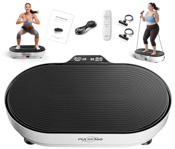 Plataforma Vibración Muscular 200W Plataforma Vibratoria para Drenaje Linfático 300KG con 9 Programas Preestablecidos y 99 Velocidades Plataformas Vibratorias Corporales para Adelgazar