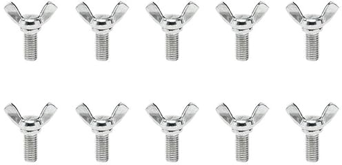 Tuerca de mariposa de acero inoxidable Tuercas de mariposa de acero inoxidable plateadas, paquete de 10, M5 x (8-50) mm(M5*25mm)