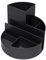 Maul Schreibtisch Organizer MAULrundbox Ø14x12,5cm | Organizer mit 6 Fächern | Stiftehalter für Stifte, Marker und Schere | Stifte Organizer für Büro und Schreibtisch | Schwarz
