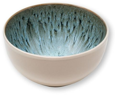 NAMAI - Set di 6 Ciotole Colazione, Stile Distintivo, 450 ML, Porcellana, Adatte in Lavastoviglie e Microonde, Ciotole Per Antipasti (Set 6 Ciotole)