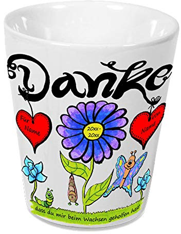 BLUMENTOPF Danke, dass du mir beim Wachsen geholfen hast MIT NAMEN personalisiert/Geschenkidee Erzieher, Erzieherin, Tagesmutter,...