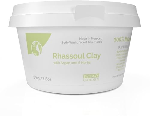 Fatima's Garden Argile de Rhassoul aux Herbes - Poudre Détox Visage, 250g