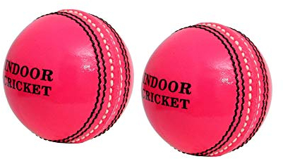 CW Inomhus match cricketboll 2 panel läderboll 2 delar cricketbollar paket med 12 rosa läder cricketboll ungdom - vuxen