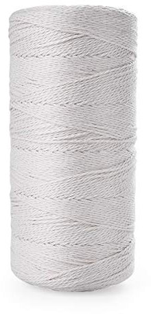 HellDoler Macrame Cuerda,1mm x 450m Hilo Macramé Cuerda de Macramé de Algodón Natural Cuerda Blanca Cuerda de Algodón Suave para Colgar en la pared Manualidades, Tejer, Proyectos Decorativos