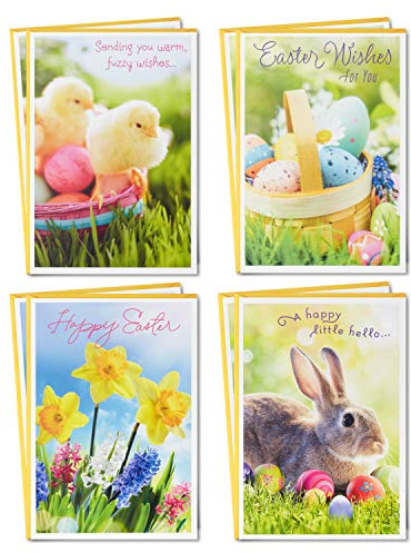 Hallmark Easter Cards Assortment, Fuzzy Wishes (8 Cards with Envelopes)
