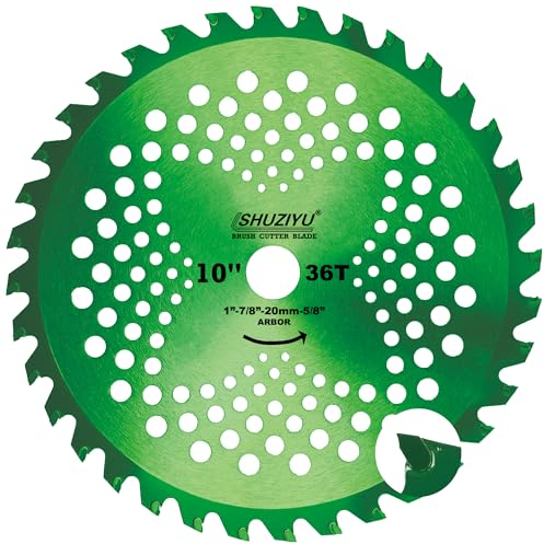 LSHUZIYU, 254mm-36T, Arbre 25.4mm, Avec Adaptateur de Rondelle de 22.23-20-15.88mm, Lame de Débroussailleuse