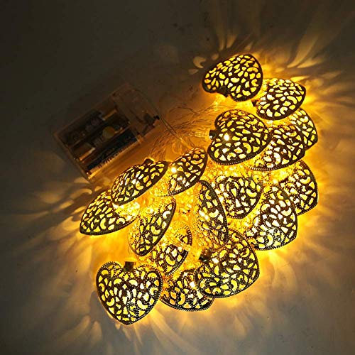 LED Fairy Lights, 8.2 Ft/2.5 M 20PCS LED String Lights Battery Operated Heart Shaped Decorative Light Copper Wire for Party