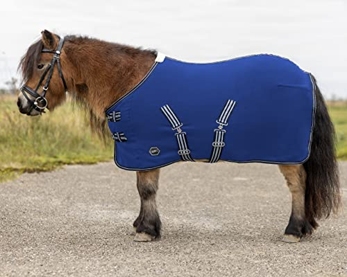 netproshop Fleecedecke Abschwitzdecke für Falabella, Minishetty + Shetty Gr. 65-95, Groesse:75, Farbe:Blau