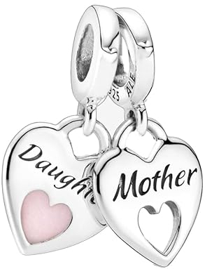 Feitery Familie Daughter and Mother Charms Armband Bead Charm für Damen Weihnachtszeit