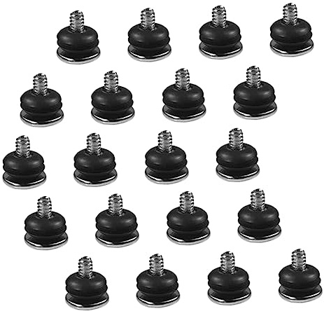 20 Piece Hard Drive Screw Set with Rubber Ring Black Metal