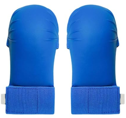 Fenteer 2X Guantes de Entrenamiento de Karate, Guantes de Boxeo, Entrenamiento, Deportes, Guardias de Competición Profesionales, Equipo de Kickboxing, Azul, XS