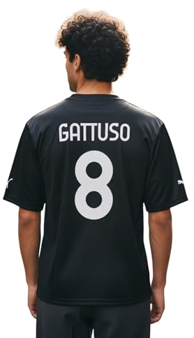 AC Milan Maglia Gattuso 8 Replica Ufficiale, Rossonera a Strisce (IT, età, 8 Anni, Rosso)