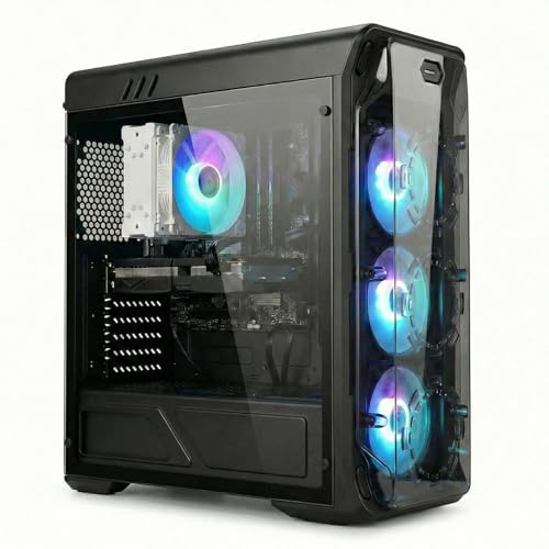 STGsivir Prebuilt Gaming PC Desktop Computer Tower, Intel Core i7-6700 up to 4.0GHz, Nvidia GeForce RTX 2060 Super 8GB GDDR6, 32GB RAM DDR4, 1TB SSD, WIFI 6, BT 5.0, RGB Fan x3, Windows11 Pro