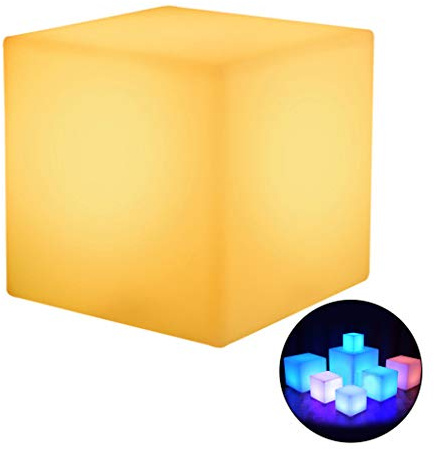 Glowing Cube Square Stool LED Light Cube For Seat Chair Waterproof Rechargeable Led Night Light Bulb