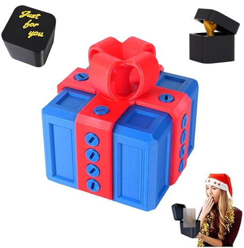 Regalo Molesto con Dedo, Caja Sorpresa de Broma con Tornillos para Adultos Hombres y Mujeres, Regalo Divertido Impreso en 3D para Cumpleaños, Día de los Inocentes, Navidad y Año Nuevo (D)