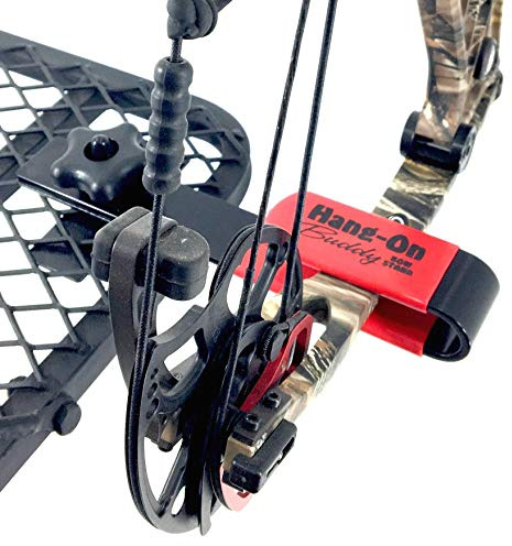 My Bow Buddy Regular Hang-On Buddy Tree Stand Bow Holder | Steel Bow Holder for Tree Stand with Rubber Grip | Works as a Compound or Crossbow Stand | Bow Holder Archery Stand with Quick Attach Knobs