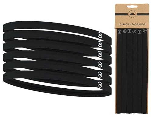 Tough Headware Haarband Damen und Herren - Dünne elastische Stirnbänder - Haarbänder für Sport Fußball Fitness - Stirnband Mädchen und Jungs - Sportband Set in versch. Farben