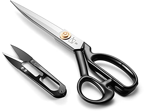 Schneiderschere 24 cm – Schneiderschere mit scharfen Klingen und weichem Griff zum Schneiden von Stoffen, Leder, Material, Kleidung, Änderung, Schneidern