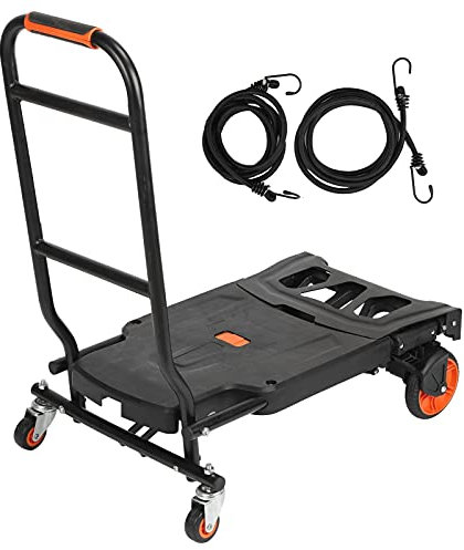 Carretilla De Mano Plegable De 180 Kg, Carretilla De Mano, Carretilla Plegable, Carretilla De Mano De Aleación De Aluminio, Carretilla De Mano Con 2 Cuerdas De Expansión, Ruedas Funcionamiento Suave,