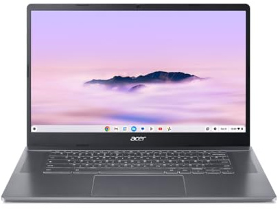 ACER Chromebook PLUS 515 CB515-2H-30U9, Ordinateur Portable 15,6'' Full HD IPS, PC Portable (Intel Core i3-1215U, RAM 8Go, 128Go UFS, Intel UHD Graphics, Chrome OS) Laptop Gris, Clavier AZERTY