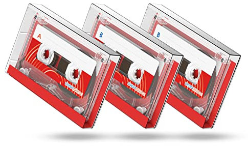 Blank Cassette Audio Tapes, Professional Recording Media 60 minutes Low Noice High Output Audio Cassettes, Suitable for Voice Recorded, Lectures, Seminars, Teaching -3 Pack