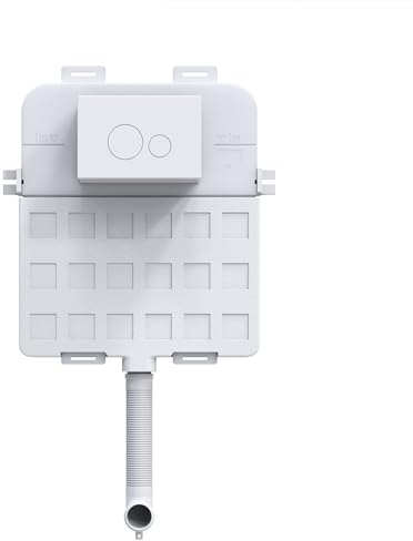 Unterputz-WC-Spülkasten, geeignet für dekorative und feste Wandinstallationen, Vorwandelement Zweimengenspülung, weiß