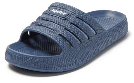 JOMIX Ciabatte Uomo Estive da Piscina Pantofole Gomma Morbide Comode Spiaggia Mare Bagno SU9226 Blu Navy,42