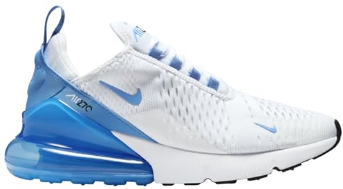 NIKE Air Max 270 Damen-Sneaker, Mode-Schuhe AH6789 (Weiß/Schwarz/Universitätsblau 118) UK5 (EU38,5)