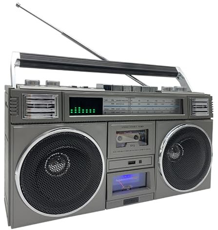 Mavdecll Lettore di Cassette Vintage, registratore Boombox Portatile degli Anni '80, Supporta USB/Micro SD/AUX, Radio AM/FM, Batteria Integrata da 12000 mAh, Lettore Bluetooth 5.1