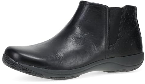 Dansko Sherry Women's Ankle Bootie - Inside Zipper Boot with Padded Uppers & Arch Support - Slip Resistant Black 10.5-11 M US