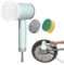 Nuyhadds Cepillo giratorio inalámbrico – Limpiador para ducha – Herramienta plegable recargable para la limpieza de baño, cocina, coche, azulejos, suelo