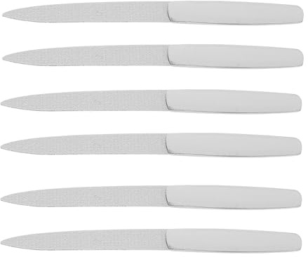 Alipis 6 Pezzi per Unghie Acciaio Inossidabile per Manicure e Pedicure, Resistenti all'Usura e Precisione nella Levigatura, per Cura Unghie a Casa e Salone