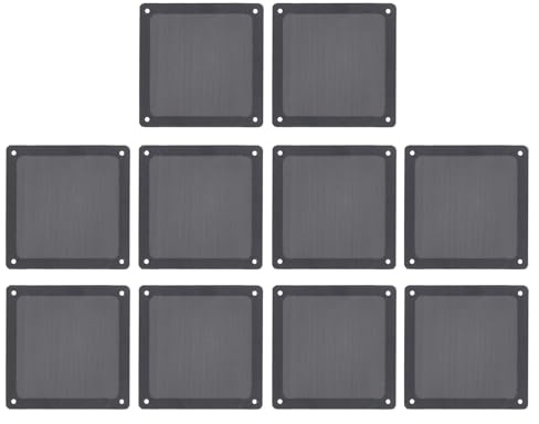 PC-fläkt dammfilter Magnetisk ram 120 mm svart 10 st Stark PVC-nätskruv Fixering Datorfodral Filterkåpa Grillar för PC-fodral Strömförsörjning och fläktventilation