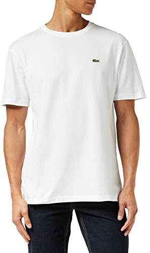 Lacoste Th7618 Magliette, Blanc, M Uomo