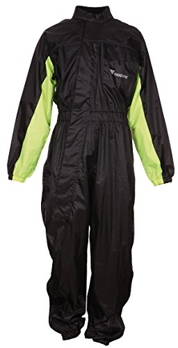Modeka Black Rain Combinaison de Pluie 1-Paix (Black/Yellow,XXXXL)