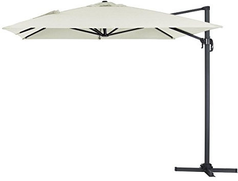 Parasol Jardin déporté alu Sun 4 3 x 4 m - Ecru