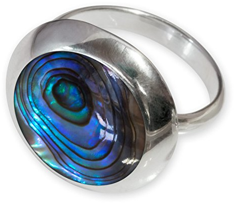 Fly Style Damen Ring aus 925 Silber - offener Ring mit Muschel oder Stein Inlays