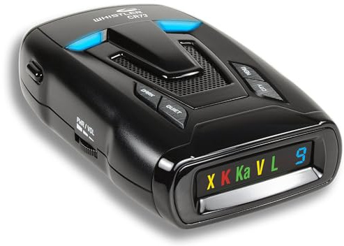 Whistler CR73 High Performance Laser Radar Detector: 360 Degree Protection and Bilingual Voice Alerts, Black