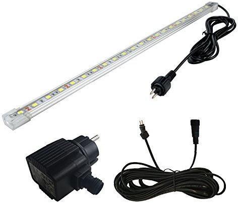 Köhko LED-belysning remsa 50 cm vattentät för vattenfall Alberta (15–150 cm)
