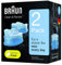 Braun Cleaning Cartridge, Plastic, White, Compact, 440
