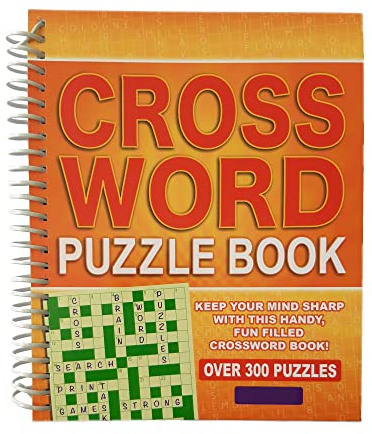 WF Graham Crucigrama Libro para Adultos - Rompecabezas de viaje con espiral, rompecabezas de viaje con más de 300 rompecabezas