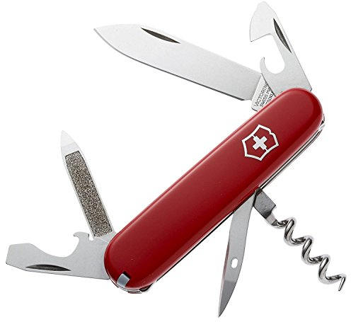 Victorinox, Schweizer Taschenmesser, Sportsman, Multitool, Swiss Army Knife mit 13 Funktionen, Klinge, gross, Dosenöffner, Schraubendreher 3 mm
