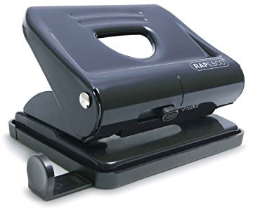 Rapesco PF820MB1 Perforatrice a 2 Fori 820 in Metallo, Fora fino a 22 Fogli, Nero