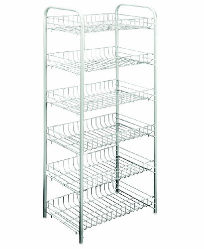 Metaltex 343006039 Allzweckregal 6-Etagen 41 x 26 x 104 cm Monaco