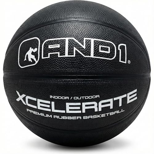 AND1 Rubber Basketball, Official Regulation Size 7(29.5), Indoor/Outdoor