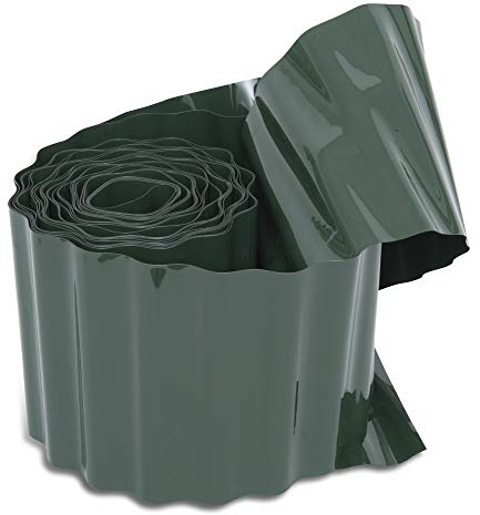 Windhager Rasenkante, Raseneinfassung, Beeteinfassung, Beetbegrenzung, Mähkante, Grün, 500 g/m², 9 m x 20 cm