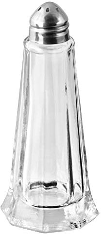 Fackelmann 46871 Salière et poivrière en Verre Argenté 24,7 x 24,7 x 50,3 cm 2 unités