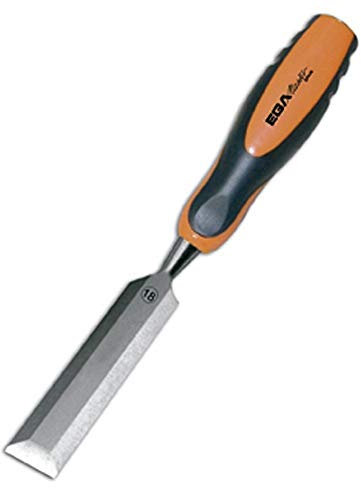 Ega Master 67169 - Firmer Chisel 6 Mm Titacrom Bimat. Handle Orange-Black