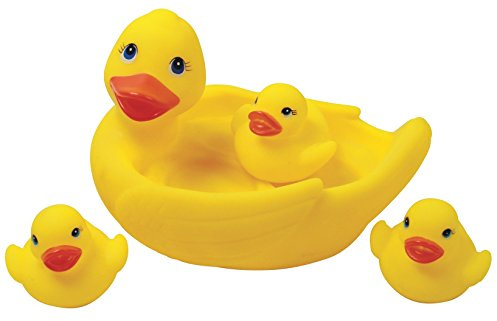 Playmaker Toys Rubber Baby Bath Animal Family Toy Sets (Duck)